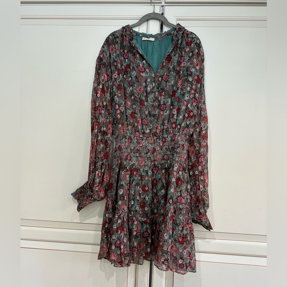 RAMY BROOK Blake Print Long Sleeve Minidress (D8) - Picture 12 of 13